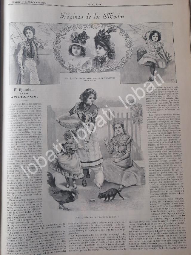 GACETA ANTIGUA DE MODAS 1899. " PAGINAS DE LA MODA " /57 - Image 2