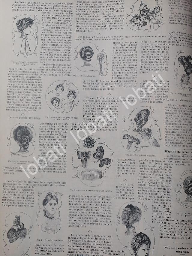 GACETA ANTIGUA DE MODAS 1899. " PAGINAS DE LA MODA " /57 - Image 5