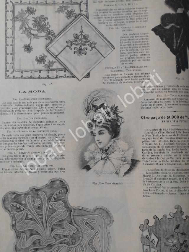 GACETA ANTIGUA DE MODAS 1899. " PAGINAS DE LA MODA " /64 - Image 5