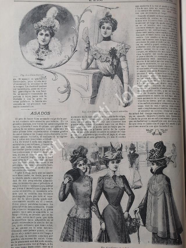 GACETA ANTIGUA DE MODAS 1899. " PAGINAS DE LA MODA " /66 - Image 4