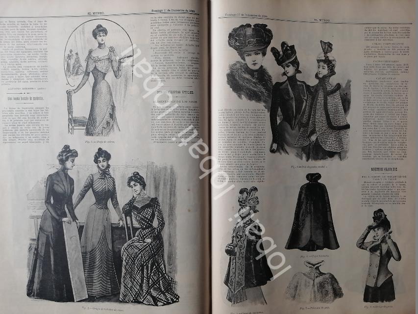 GACETA ANTIGUA DE MODAS 1899. " PAGINAS DE LA MODA " /67 - Image 5