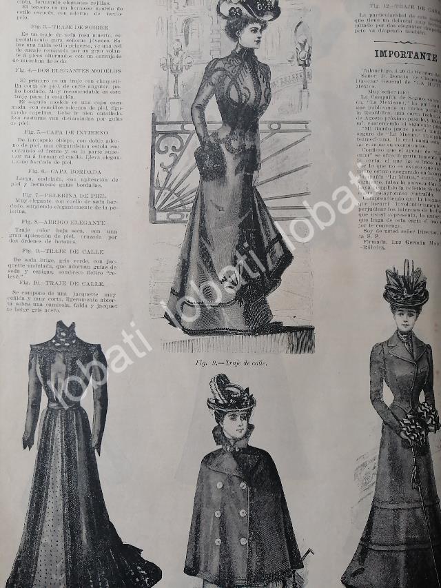 GACETA ANTIGUA DE MODAS 1899. " PAGINAS DE LA MODA " /67 - Image 6