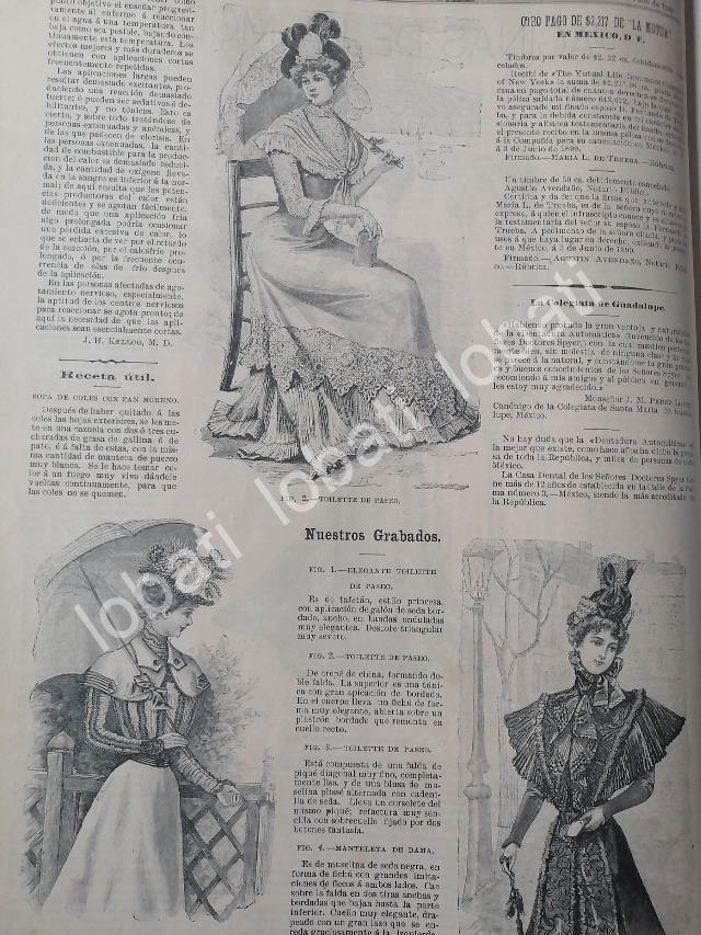 GACETA ANTIGUA DE MODAS 1899. " PAGINAS DE LA MODA " /52 - Image 2