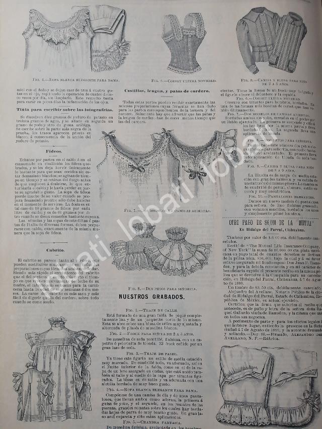 GACETA ANTIGUA DE MODAS 1899. " PAGINAS DE LA MODA " /56 - Image 2