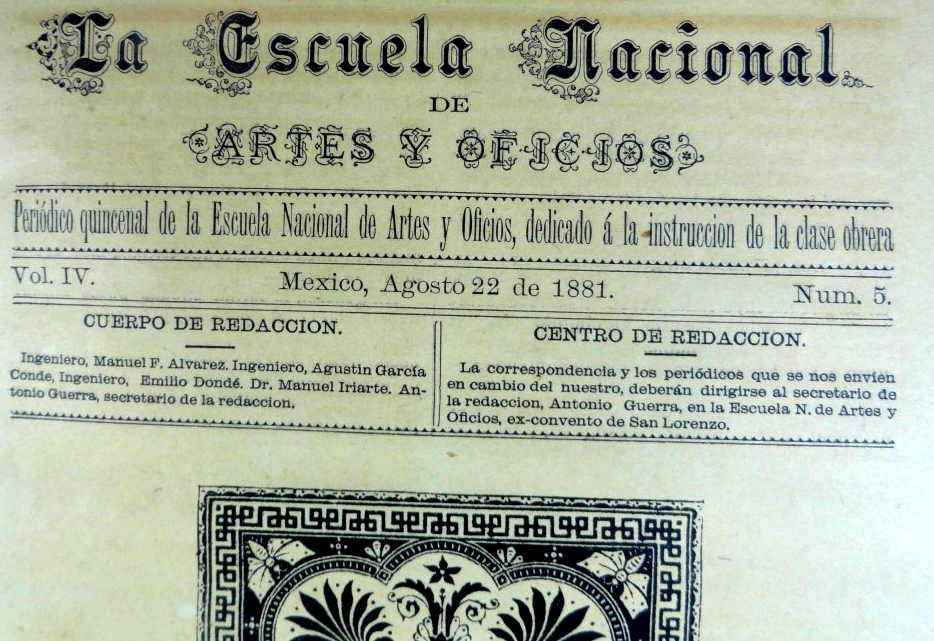 GACETA ANTIGUA. ESCUELA NACIONAL DE ARTES Y OFICIOS. AGO 1881 /2 - Image 3