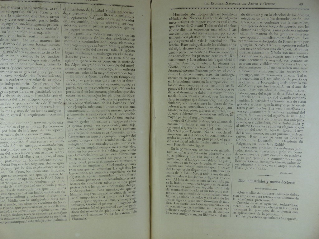 GACETA ANTIGUA. ESCUELA NACIONAL DE ARTES Y OFICIOS. SEP 1881 - Image 3