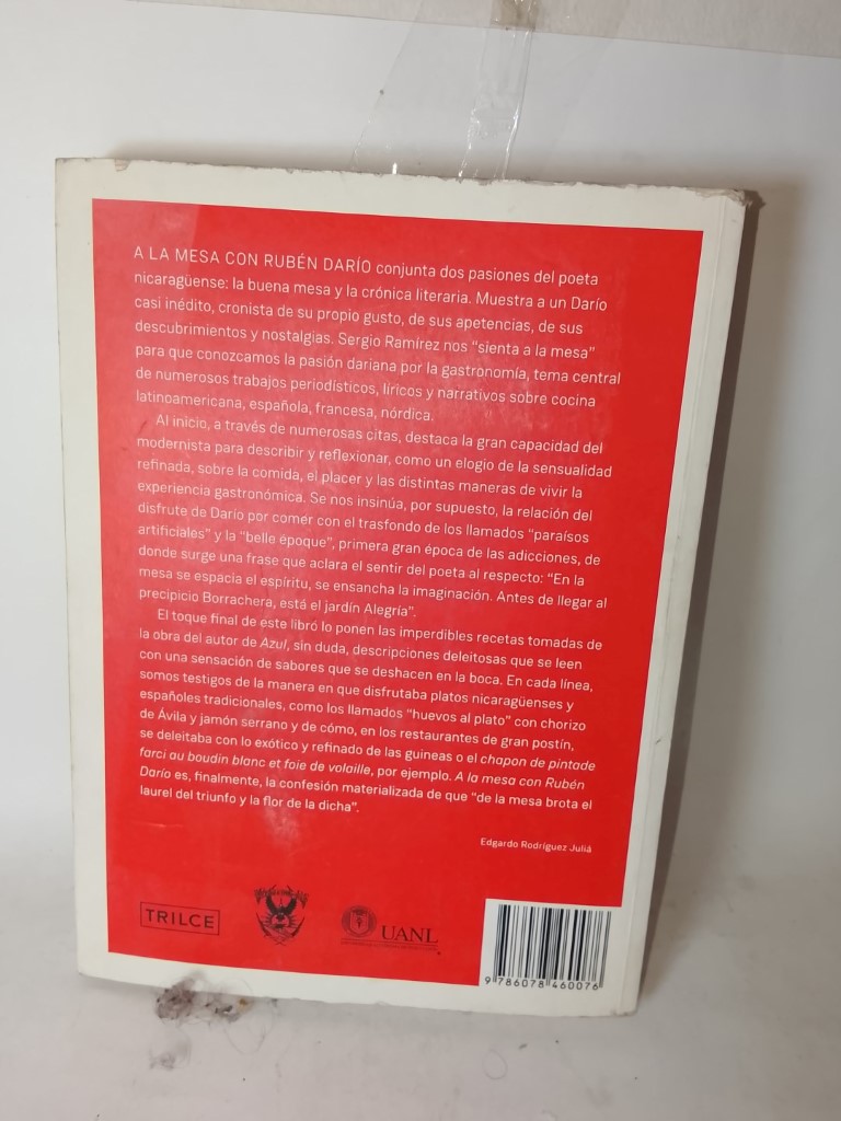 A La Mesa Con Ruben Dario, Sergio Ramirez, 2016 /COCINA Y POESIA - Image 5