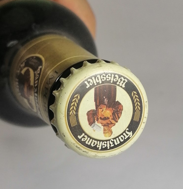 BOTELLA DE CERVEZA RETRO FRANZISCANER, ALEMANIA. AUN LLENA - Image 5