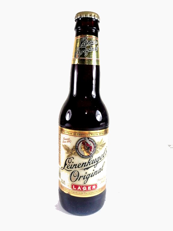 BOTELLA DE CERVEZA RETRO LEINENKUGELS, LAGER. AUN LLENA