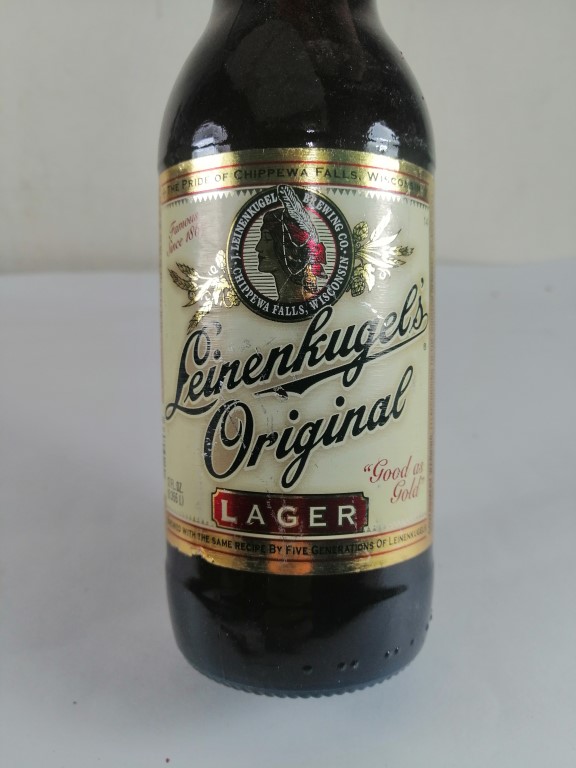 BOTELLA DE CERVEZA RETRO LEINENKUGELS, LAGER. AUN LLENA - Image 3