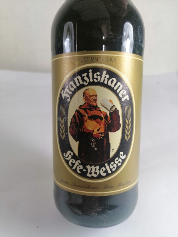 BOTELLA DE CERVEZA RETRO FRANZISCANER, ALEMANIA. AUN LLENA - Image 2