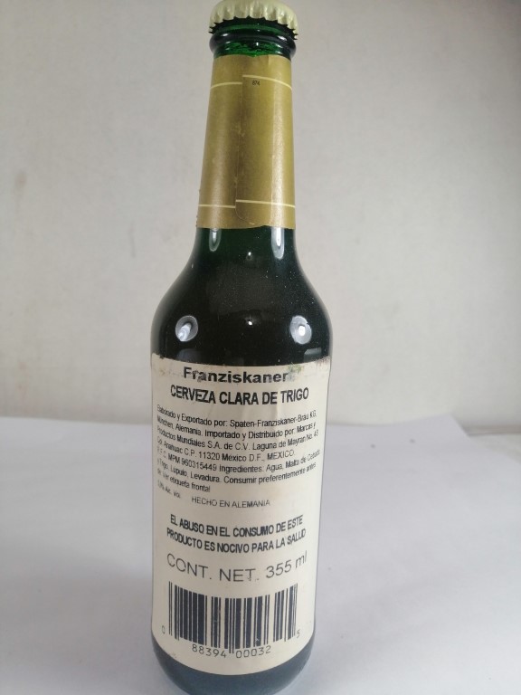 BOTELLA DE CERVEZA RETRO FRANZISCANER, ALEMANIA. AUN LLENA - Image 3