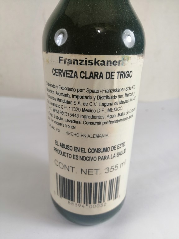 BOTELLA DE CERVEZA RETRO FRANZISCANER, ALEMANIA. AUN LLENA - Image 4