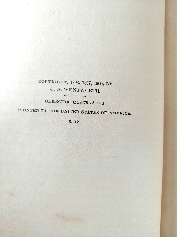 LIBRO ESCOLAR ANTIGUO. ARITMETICA PRACTICA WENTWORTH 1900 CNC - Image 5