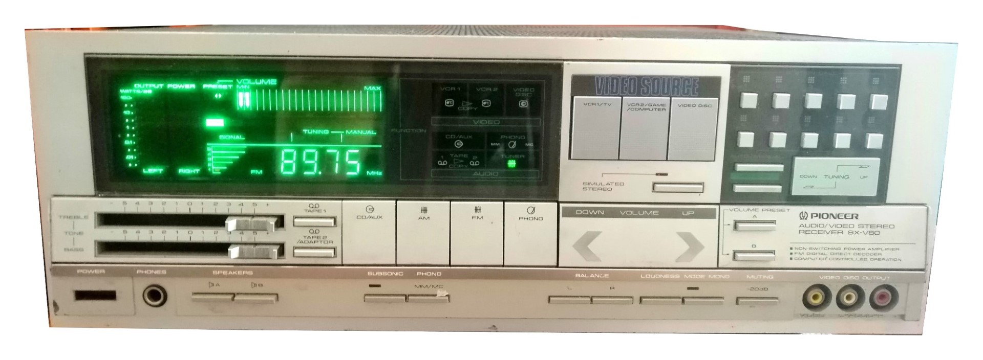 AMPLIFICADOR RECEIVER, PIONNER SX-V80 AÑO. 1984 (Vendedor: Afichetica y letras ) - Image 4
