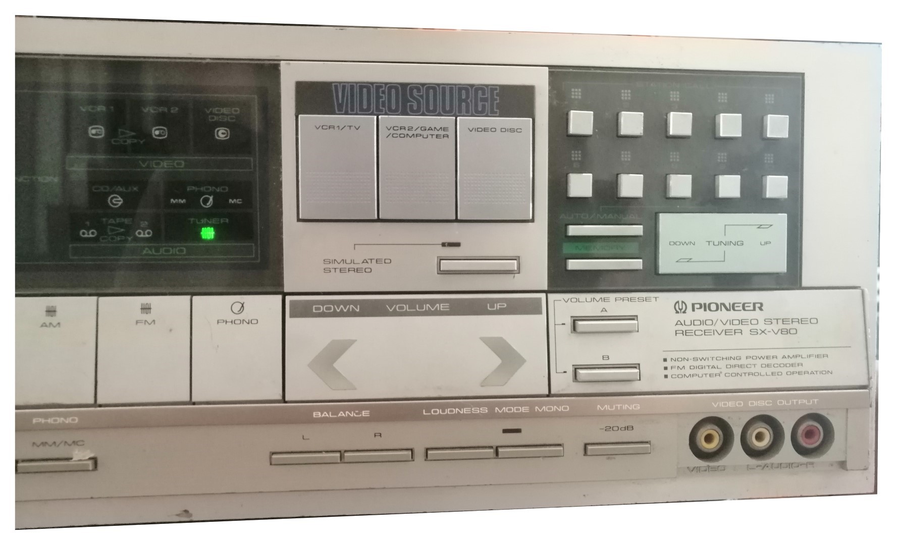 AMPLIFICADOR RECEIVER, PIONNER SX-V80 AÑO. 1984 (Vendedor: Afichetica y letras ) - Image 8