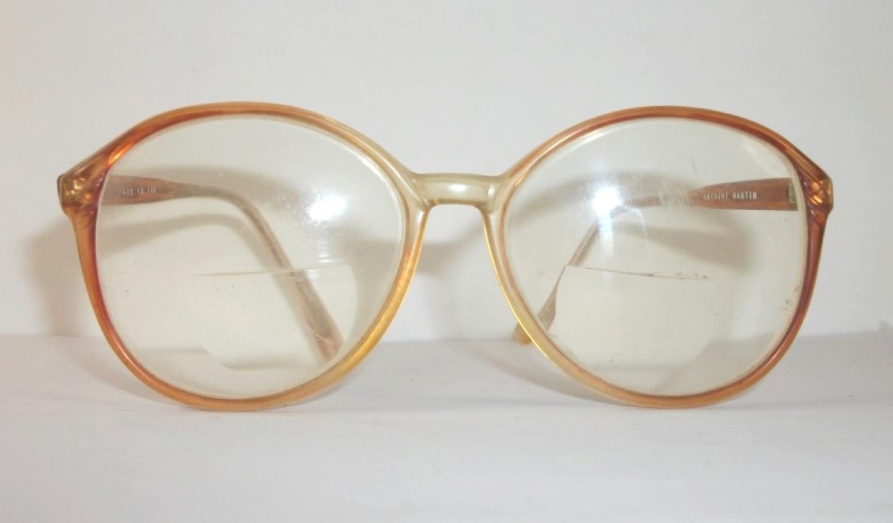 Genuinas Gafas Antiguas. Anthony Martin 1970s Mundo Hipster - Image 3