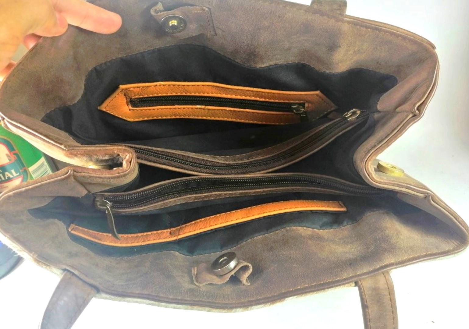 Bolso Retro de dama años 80s CAMPIRANA, ARTESANAL, PIEL - Image 3