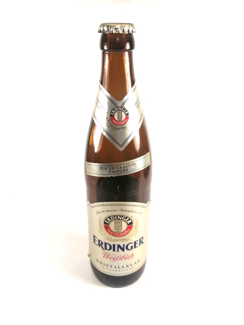BOTELLA DE CERVEZA RETRO. ERDINGER, MIT FEINER HEFE. ALEMANIA