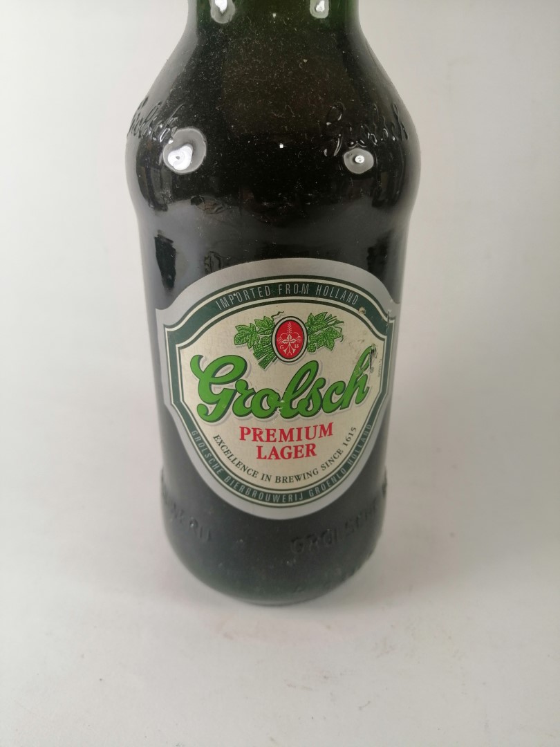 BOTELLA DE CERVEZA RETRO. GROLSCH PREMIUM AÑOS 90s VERDE (HOLANDA) - Image 3