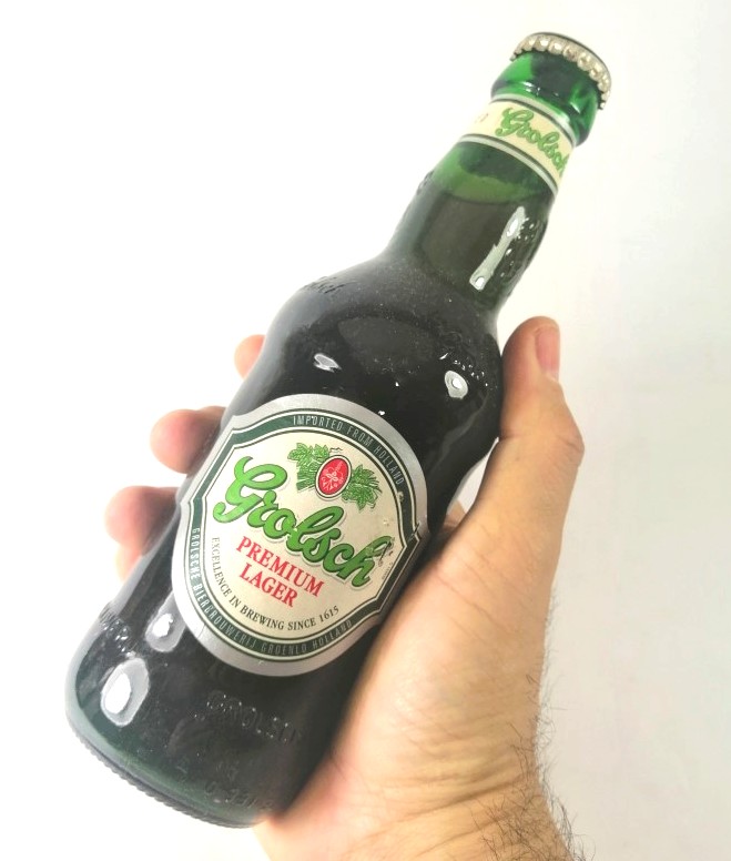 BOTELLA DE CERVEZA RETRO. GROLSCH PREMIUM AÑOS 90s VERDE (HOLANDA) - Image 5