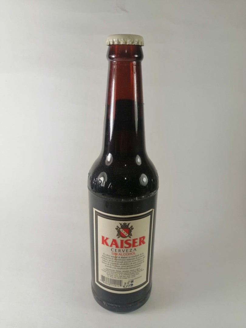 BOTELLA DE CERVEZA RETRO. KAISER SIN ALCOHOL 1999 PRIMERA EDICION - Image 6