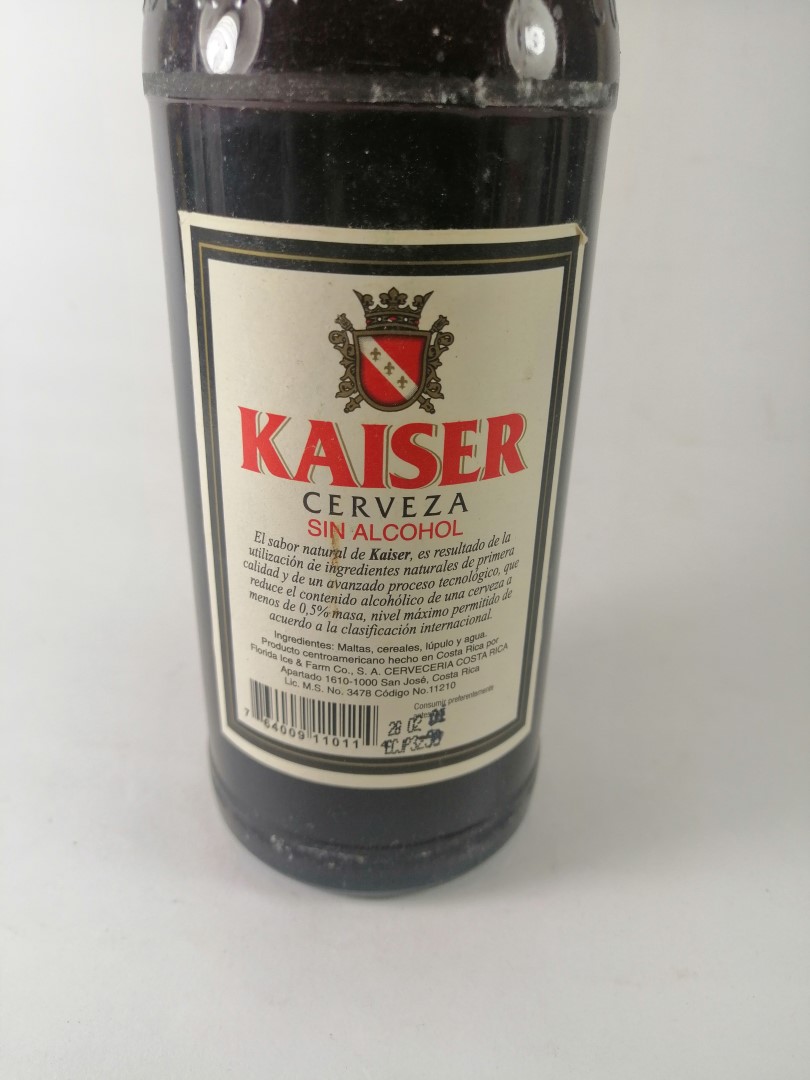BOTELLA DE CERVEZA RETRO. KAISER SIN ALCOHOL 1999 PRIMERA EDICION - Image 7