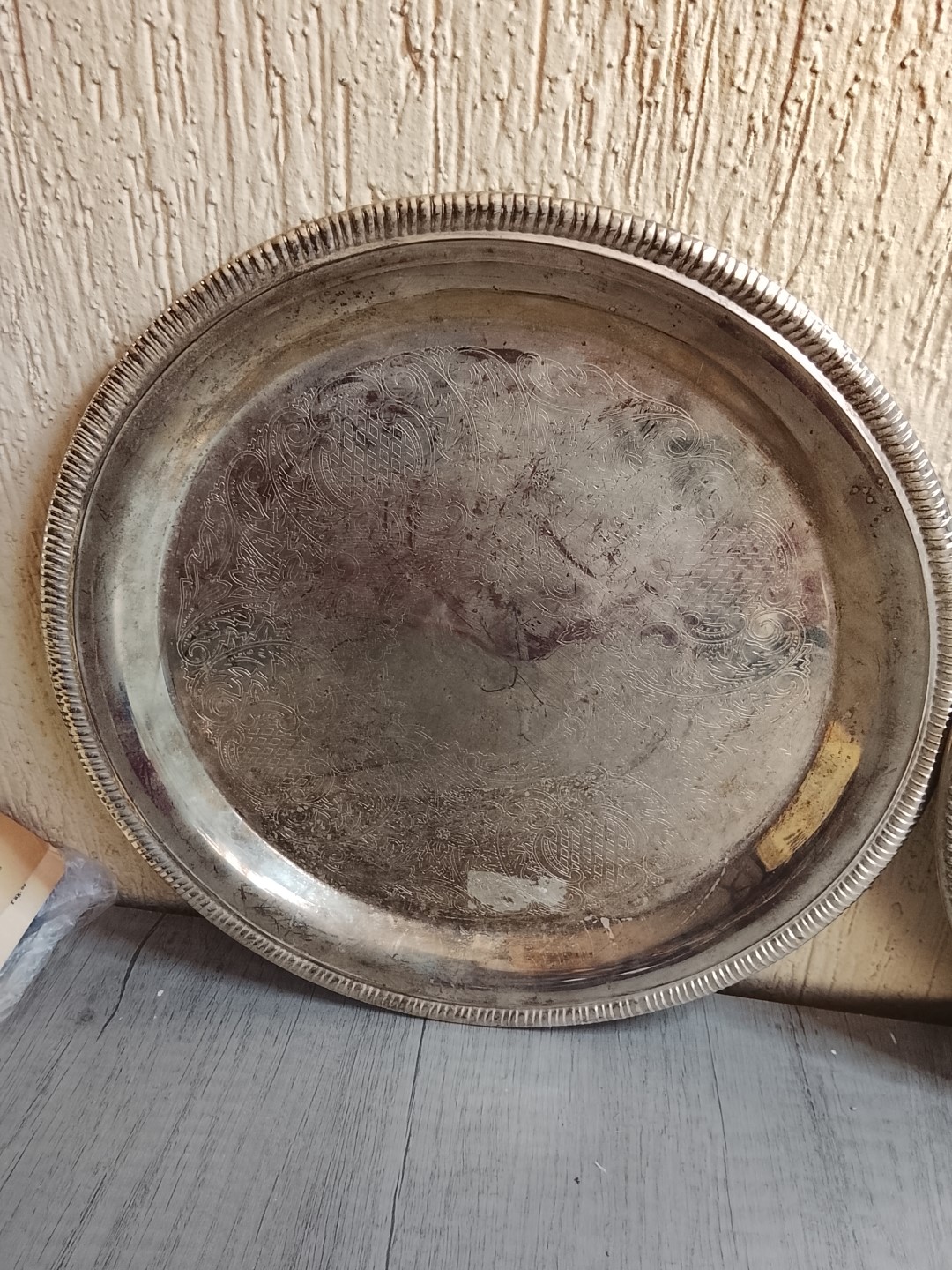 Bandejas antiguas, años 60s ISC. Baño de plata. 30cms - Image 3