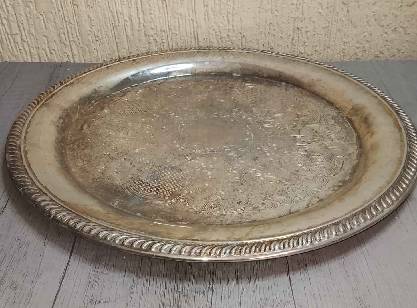 Bandejas antiguas, años 60s ISC. Baño de plata. 30cms - Image 7