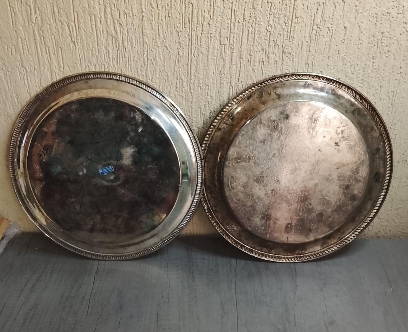 Bandejas antiguas, años 60s ISC. Baño de plata. 30cms - Image 8