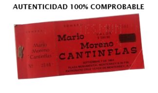 Antiguo Boleto Para Cantinflas, Monumental Monterrey 1984