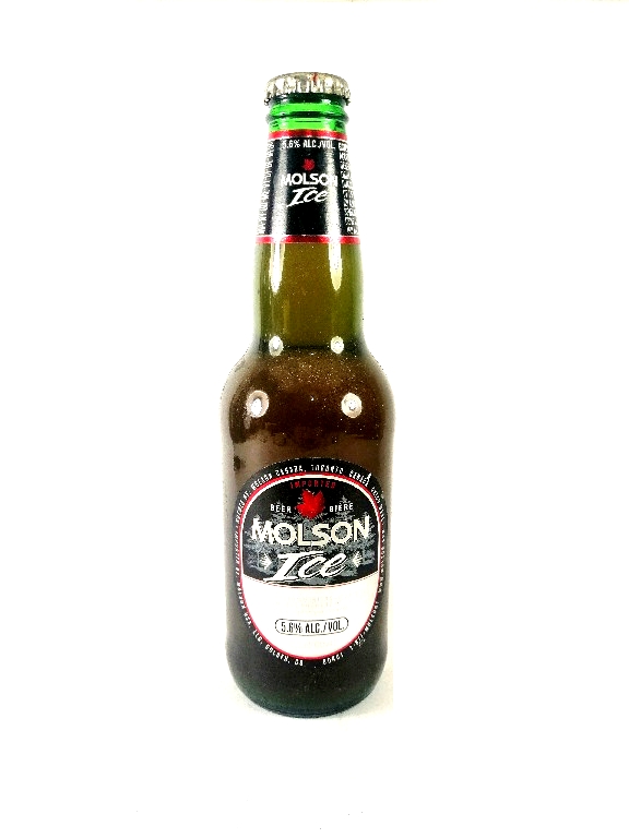 BOTELLA DE CERVEZA VINTAGE. MOLSON ICE, (CANADA).