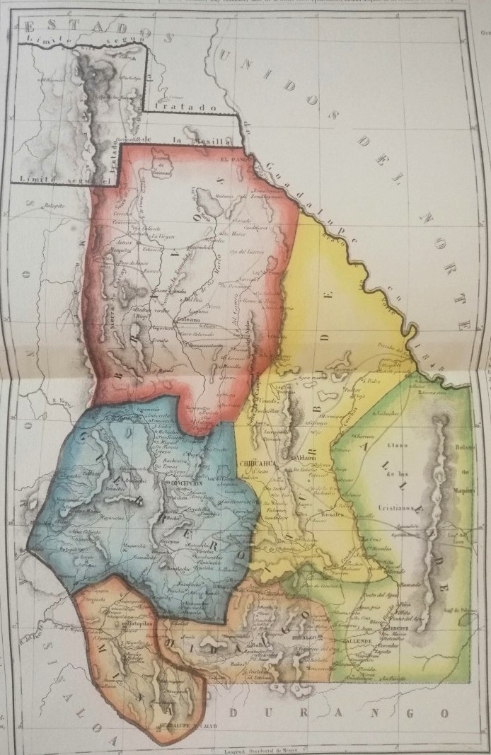 MAPA ANTIGUO DE CHIHUAHUA 1858. EDICION FACSIMILAR DE 1953 GARCIA CUBAS - Image 2