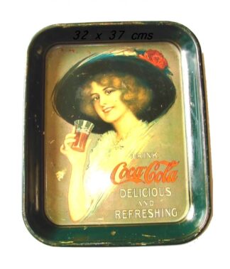 CHAROLA COCA COLA. 1972 REPLICA DE LA DE 1914