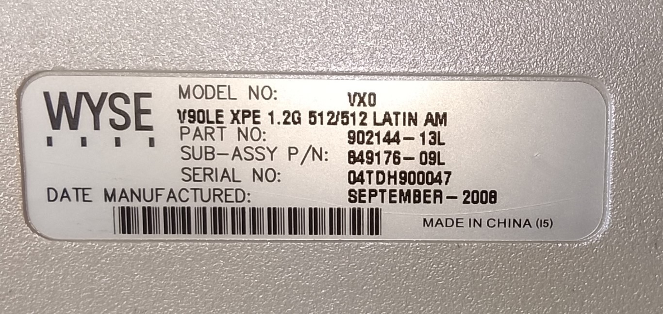 (CPU). COMPUTADORA RETRO WYSE VX0 V90LE XPE 2009 PARA PIEZAS - Image 8
