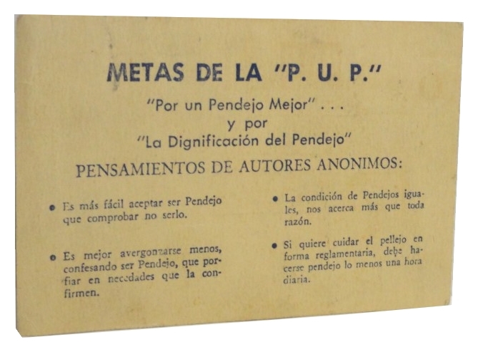ANTIGUA CREDENCIAL DEL PARTIDO P.U.P AÑOS 60s - Image 2