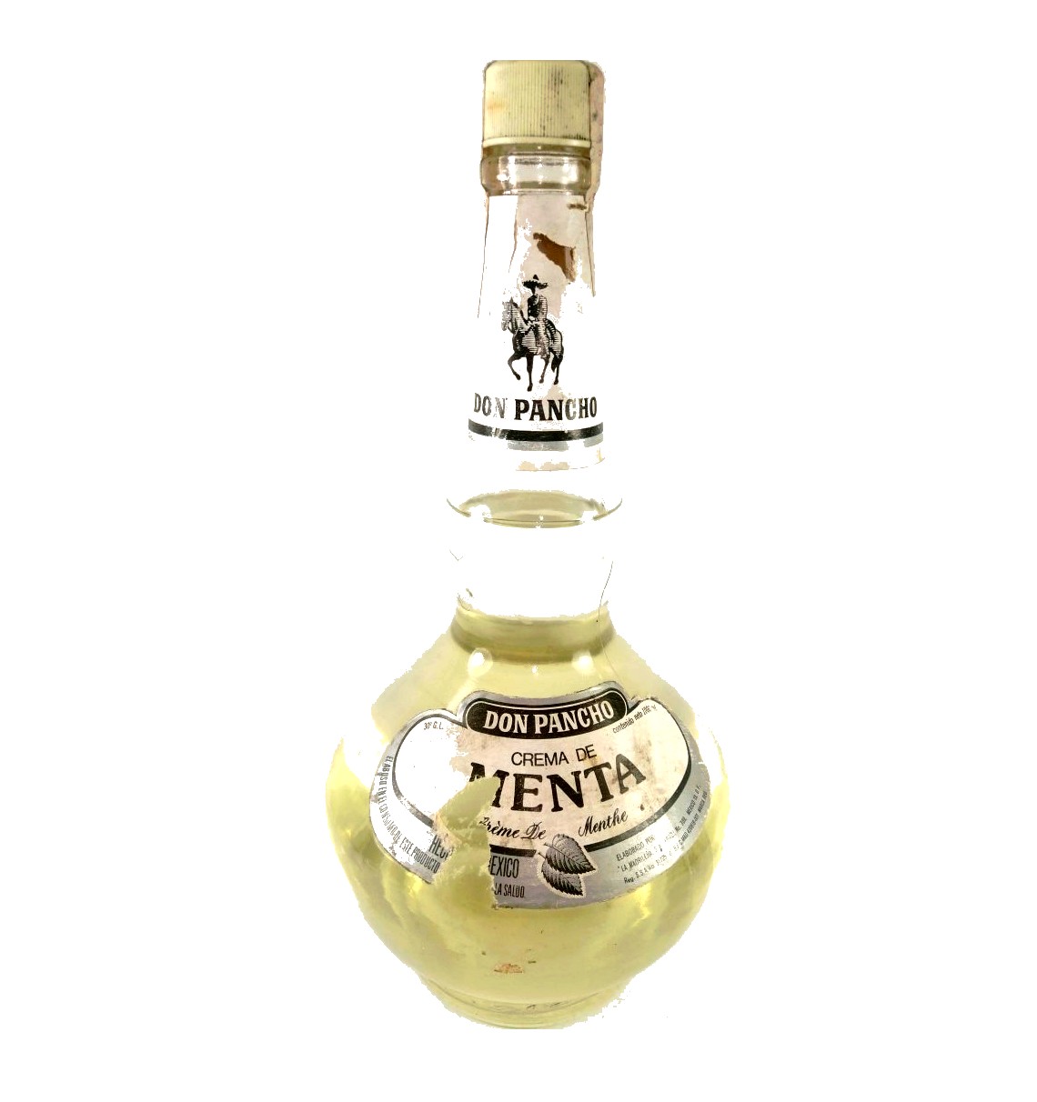 BOTELLA RETRO. CREMA DE MENTA DON PANCHO ,AÑOS 70s