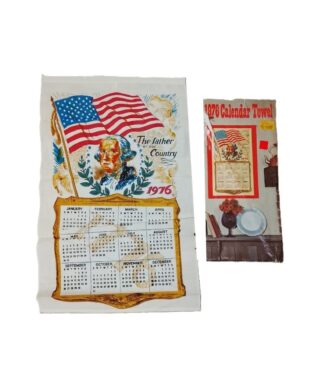 Genuino Calendario Retro 1976 Patriota. De Tela, Jamas usado., Nostalgia
