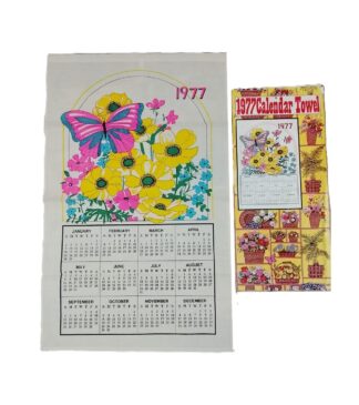 Genuino Calendario Retro 1977 De Tela, Regala Nostalgia / Jamas usado.7