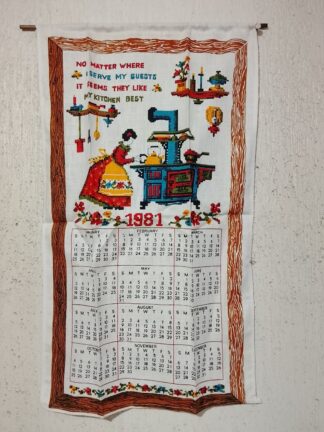 Genuino Calendario Retro 1981 De Manta, Regala Nostalgia