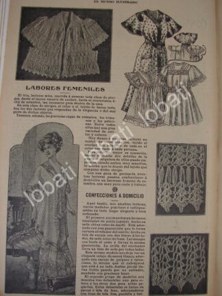 GACETA ANTIGUA 1910. " PAGINAS FEMENINAS " /24