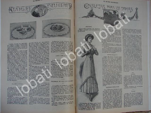 GACETA ANTIGUA " PAGINAS FEMENINAS" 1910 /70 - Image 2