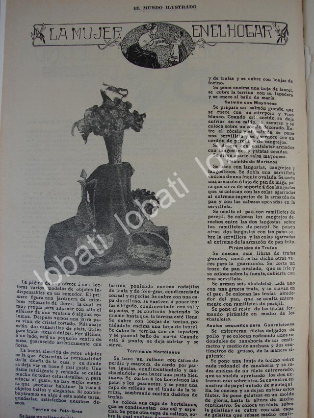 GACETA, REVISTA ANTIGUA " PAGINAS FEMENINAS" 1910 /71 - Image 3
