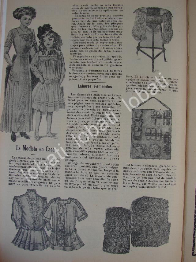 GACETA, REVISTA ANTIGUA " PAGINAS FEMENINAS" 1910 /72