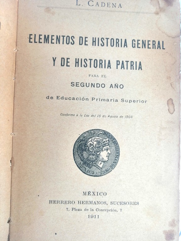 LIBRO ESCOLAR ANTIGUO. ELEMENTOS DE HISTORIA GENERAL. 1911 LONGINOS CADENA - Image 4