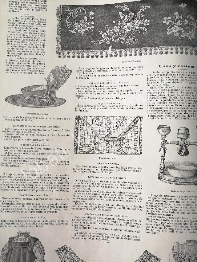 GACETA ANTIGUA 1898 PAGINAS DE LA MODA /7 - Image 3