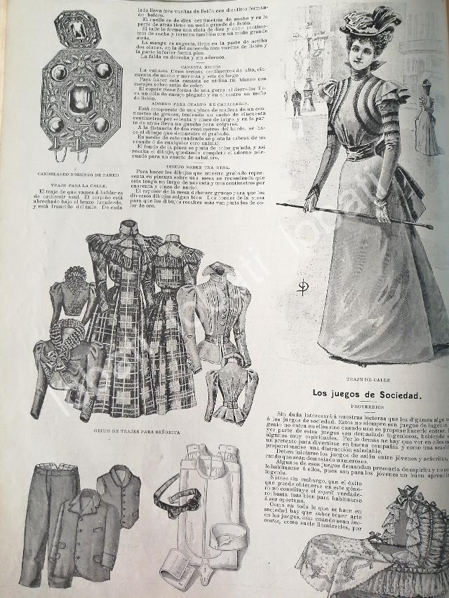GACETA ANTIGUA 1898 PAGINAS DE LA MODA /8 - Image 3