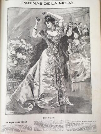 GACETA ANTIGUA " PAGINAS DE LA MODA " 1898 /10