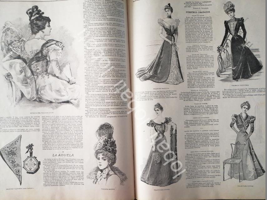 GACETA ANTIGUA " PAGINAS DE LA MODA " 1898 /10 - Image 3