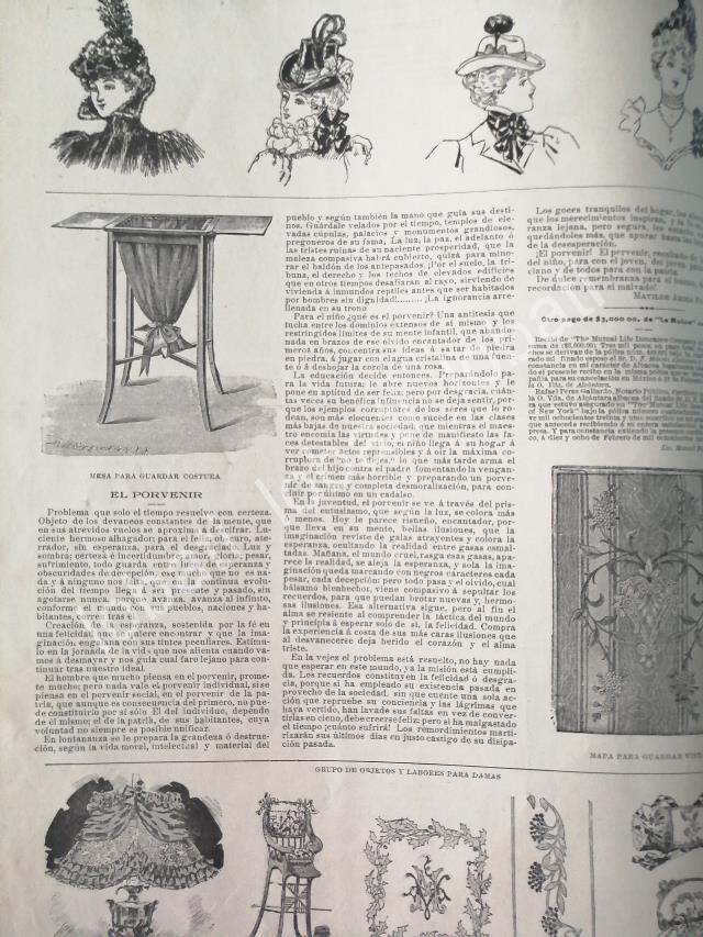 GACETA ANTIGUA " PAGINAS DE LA MODA " 1898 /10 - Image 4